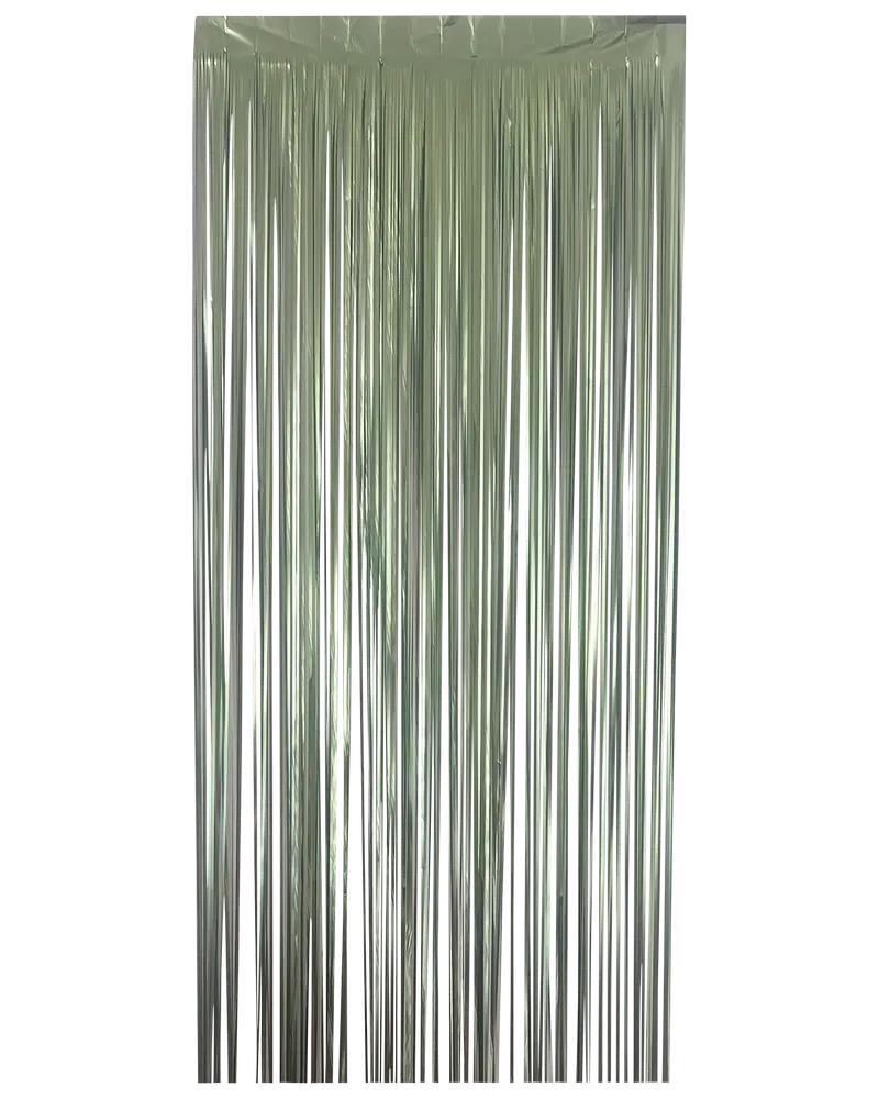Lametta gardin 250 cm - Mat grøn