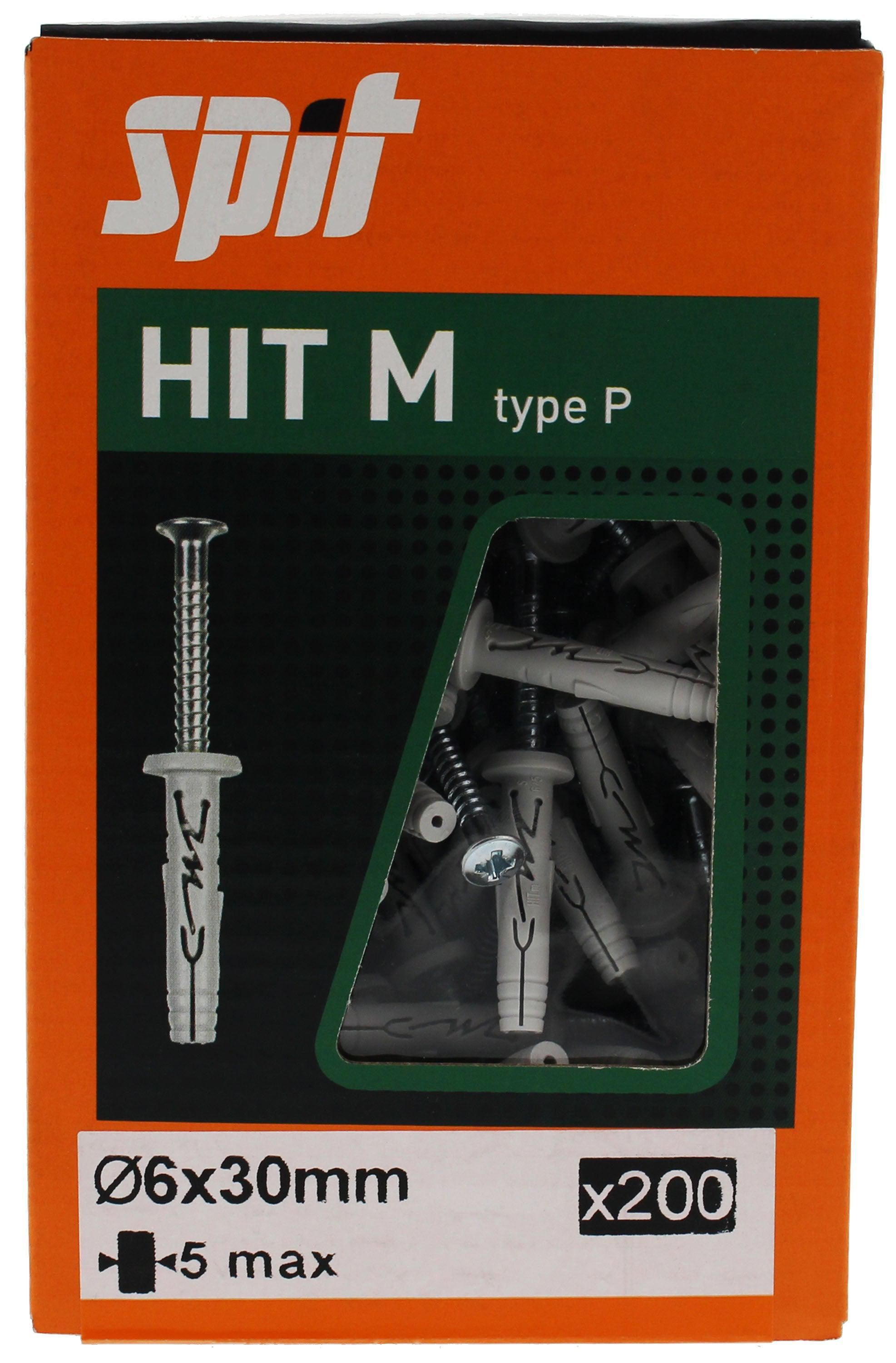 Spit Hit m Slagplug 6x30/5 met kraag - 050118