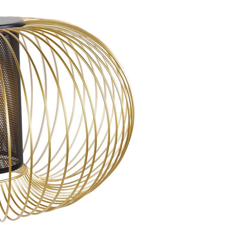 Design hanglamp goud met zwart 50 cm - Marnie
