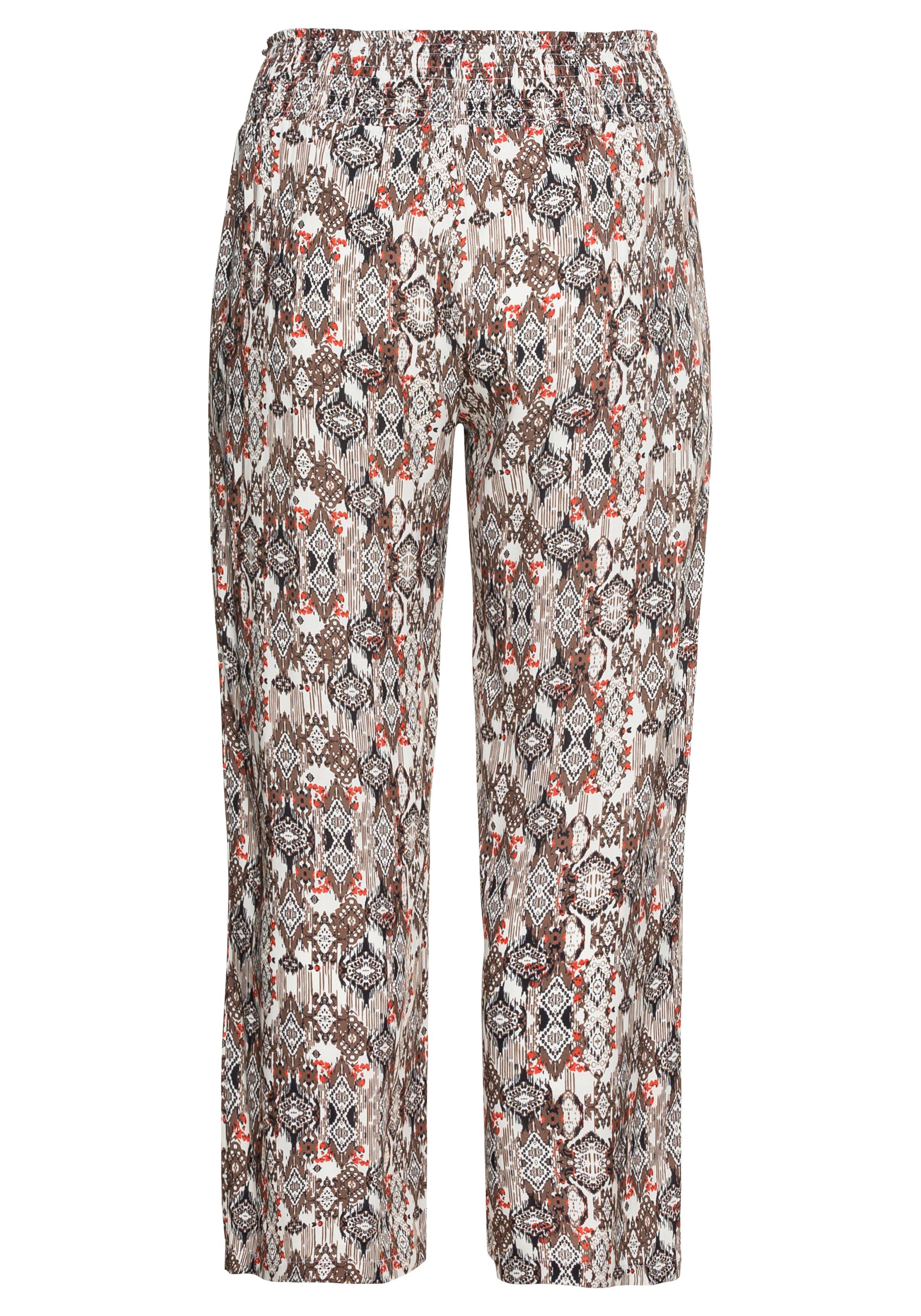 Weite Hose mit Smokbund, aus Viskose