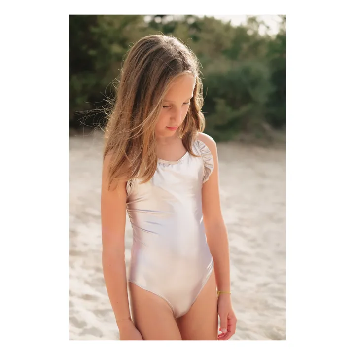 Lison Paris Maillot de Bain 1 pièce Brillant Sorbet | Argenté