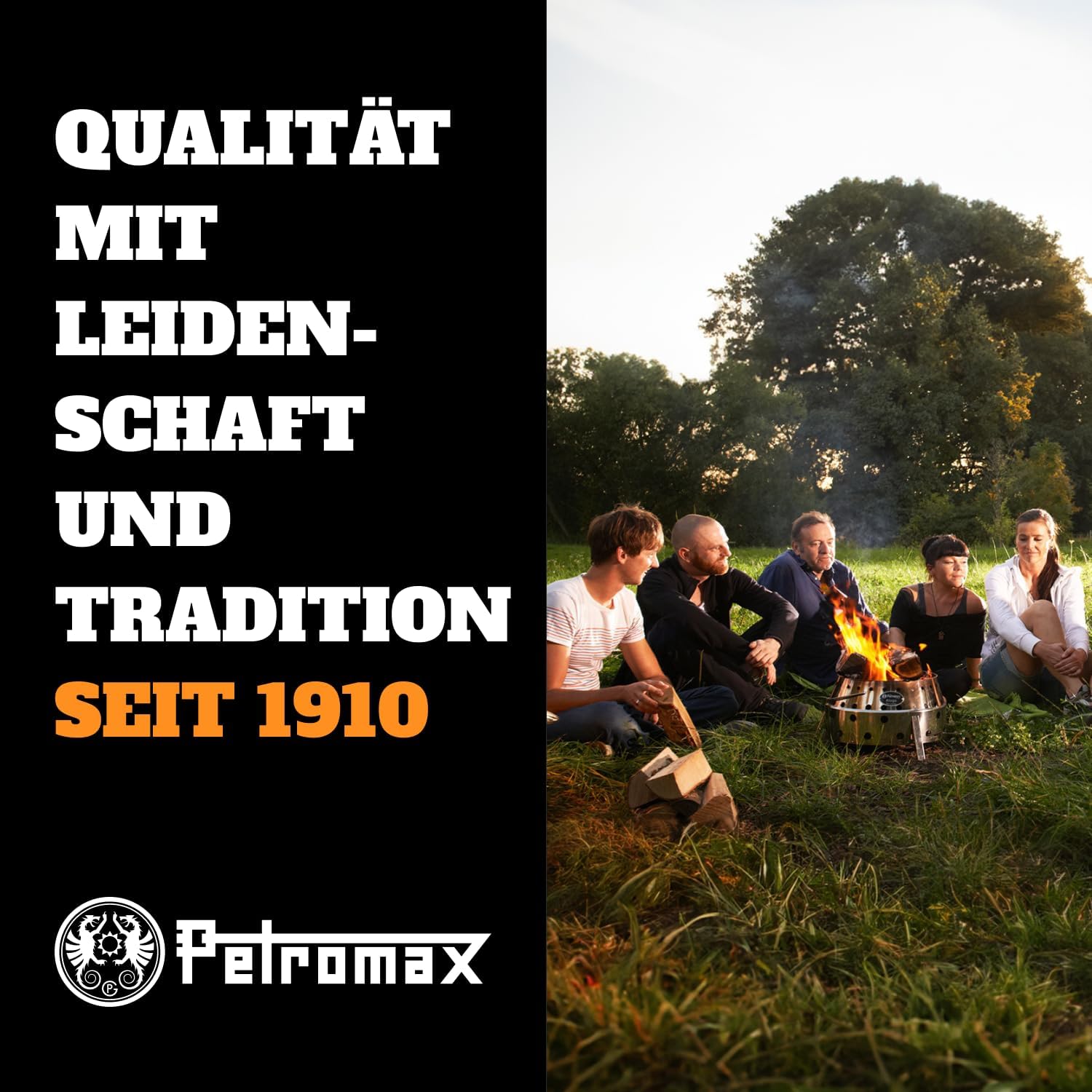 Petromax Atago Grill - Tischgrill für den Einsatz beim Camping, im Garten oder Balkon - ideal zum Grillen, als Ofen oder Feuerschale - Picknick Grill mit Kohle- und Grillrost - Edelstahl