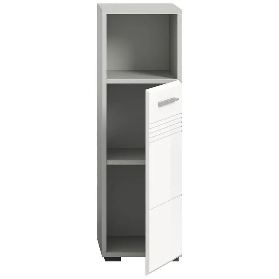 Hioshop Copa badkamerkast 1 deur 1 vak wit hoogglans