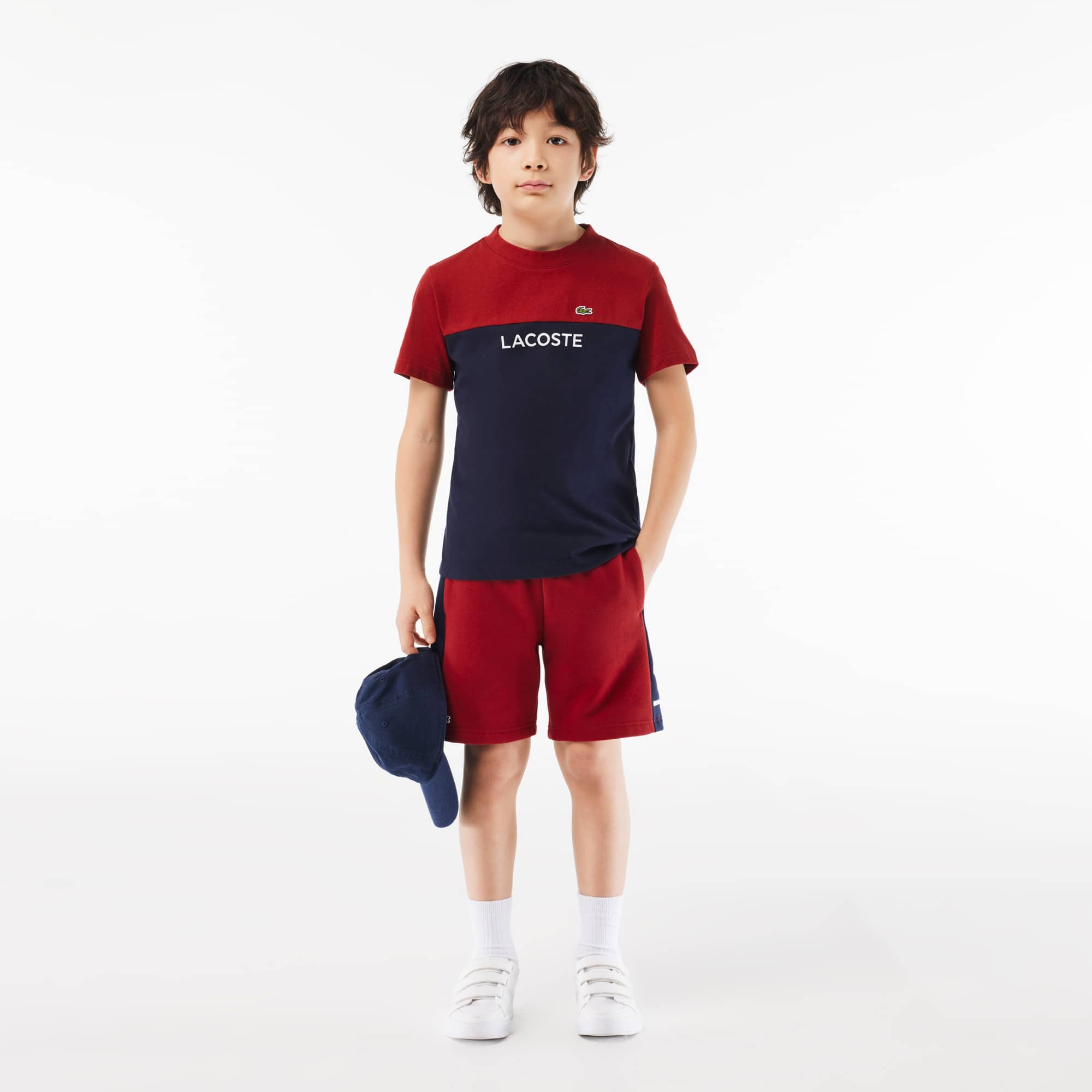 T-shirt enfant color-block Lacoste en jersey de coton biologique T-Shirts & Chemises - Rouge - Lacoste - Enfant