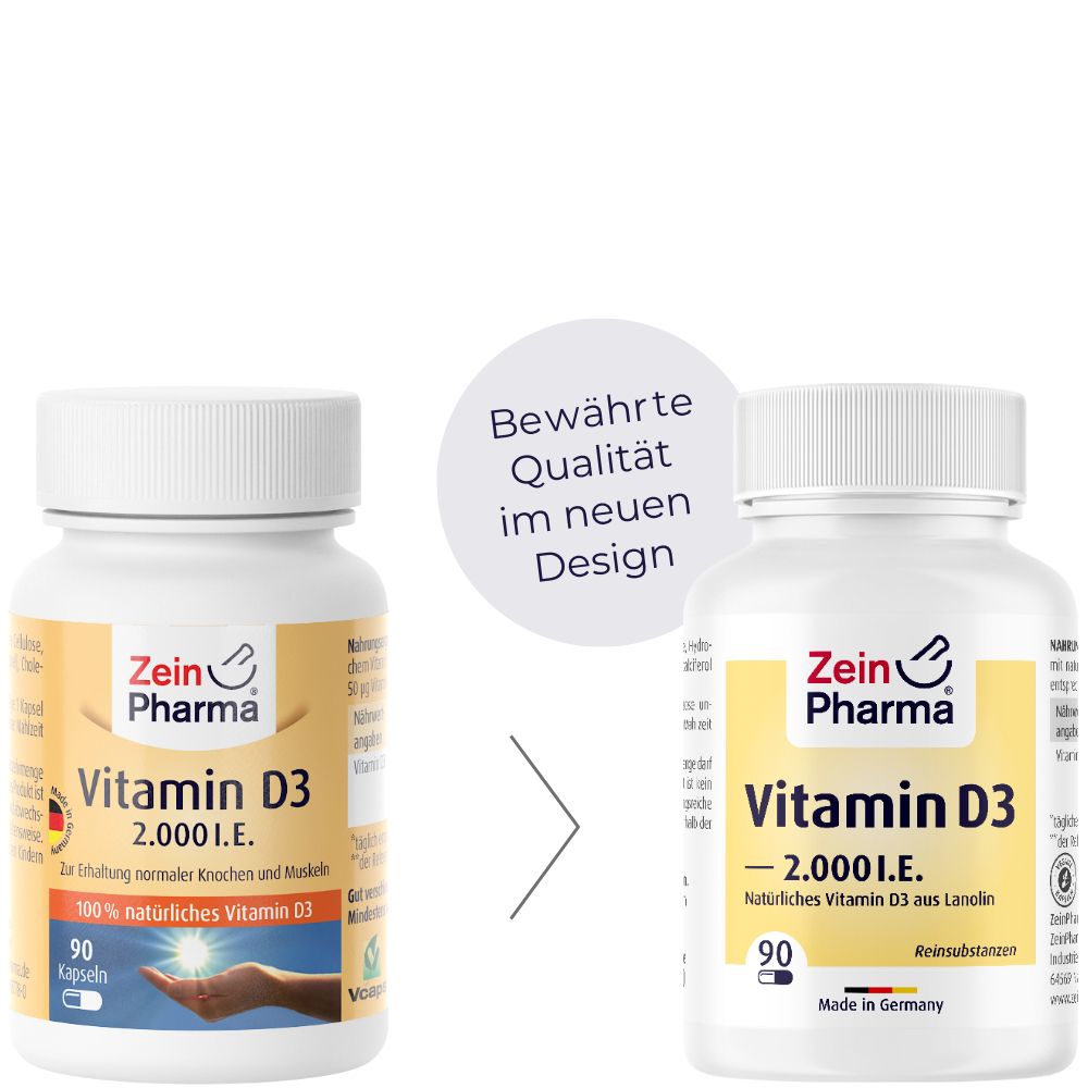 ZeinPharma® Vitamin D3 Kapseln 2000 I.E. hochdosiert