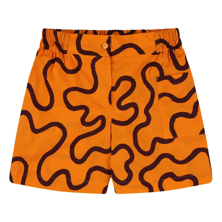 Our Sister Short Nile Imprimé Popeline de Coton | Orange