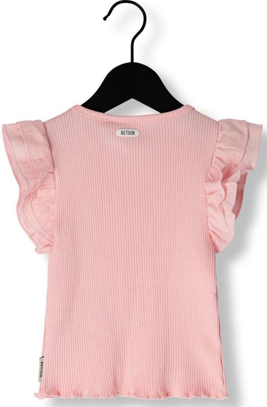 Retour Jeans - T-shirt - Lichtroze - Rib Gebreid