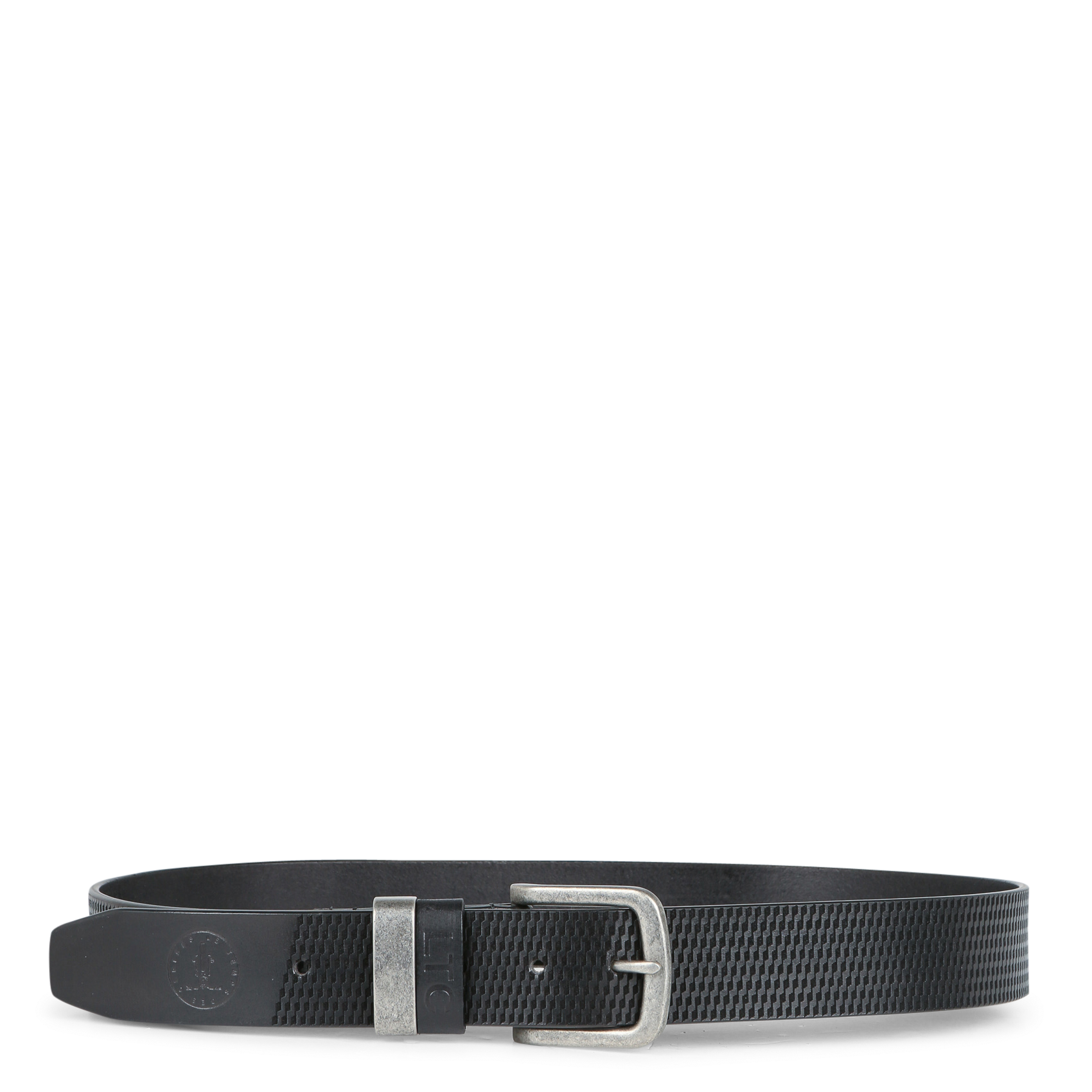 SILAS - Ceinture en cuir à relief | Noir