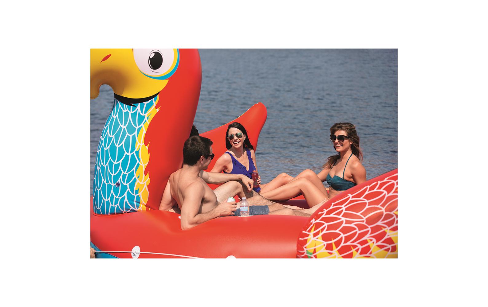 Schwimmtiere Giant Parrot 500 x 327 cm<br>Badeinsel für 6 Personen