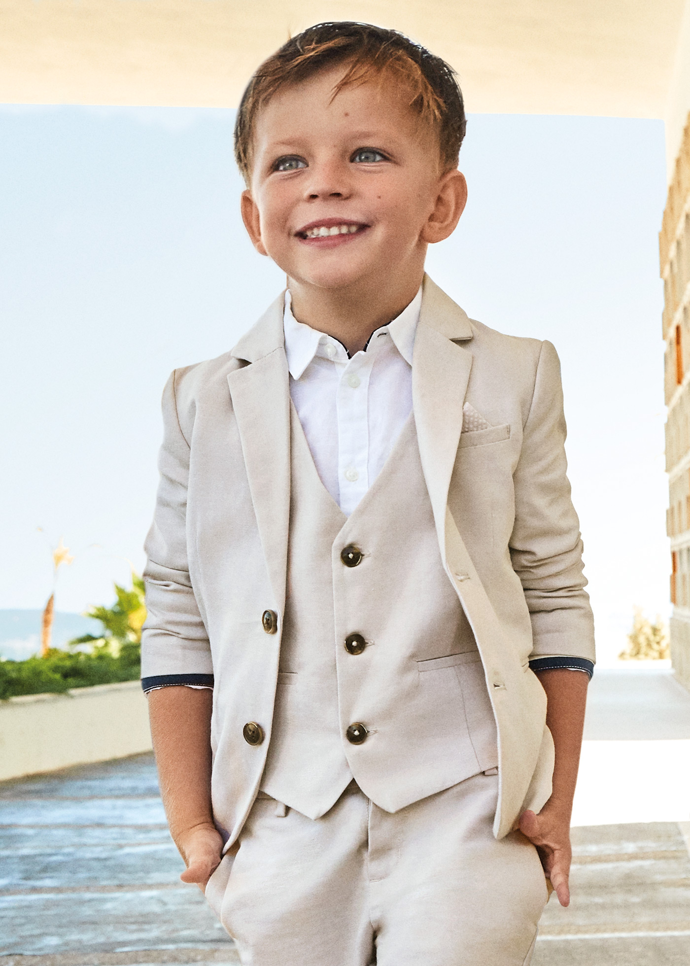 Blazer de linho para meninos