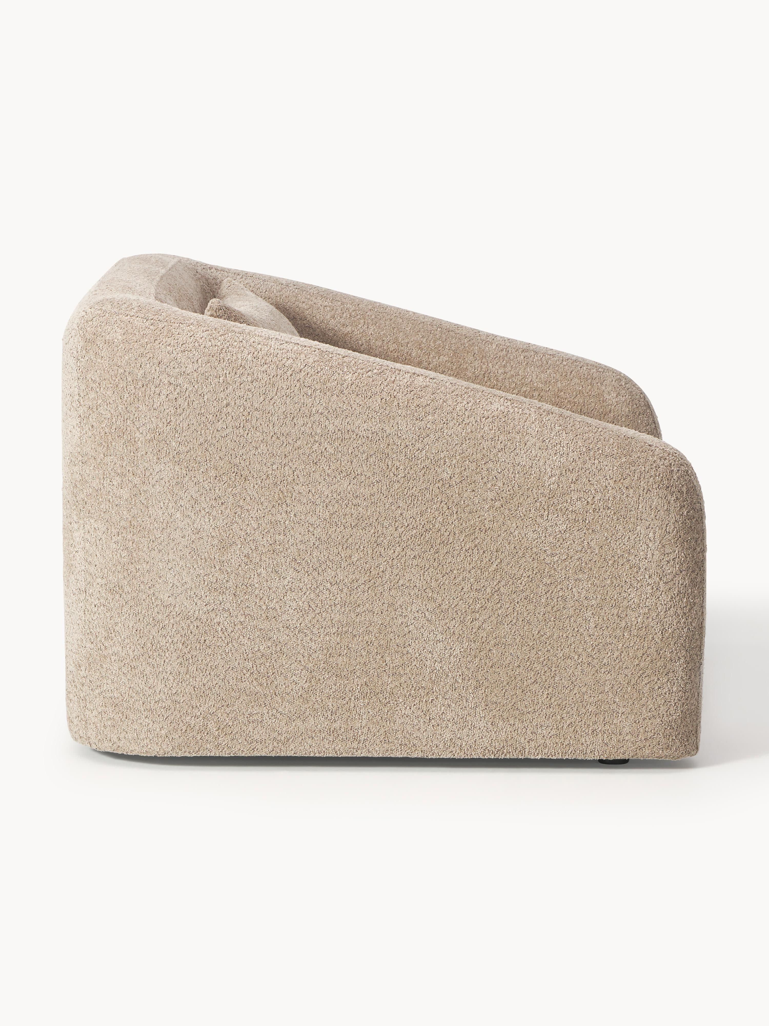 Slaapfauteuil Eliot uit teddy-bouclé