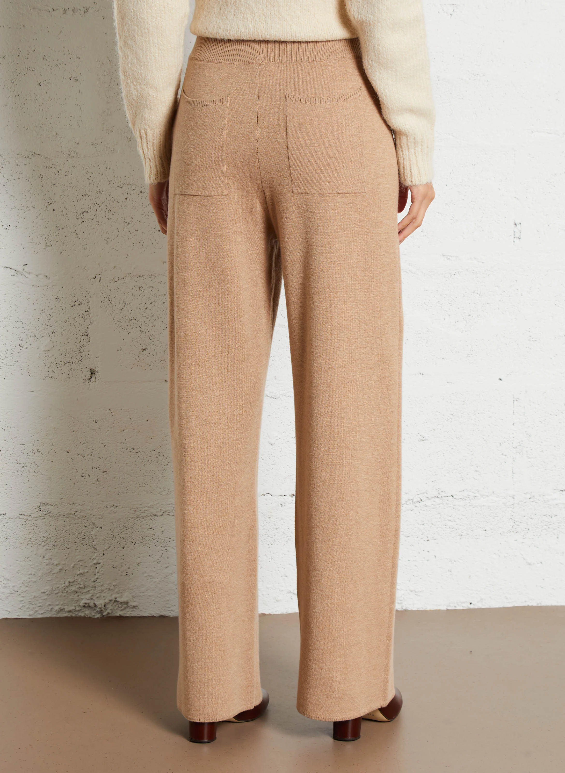 CONSTANTI - Pantalon large en laine mélangée | Beige