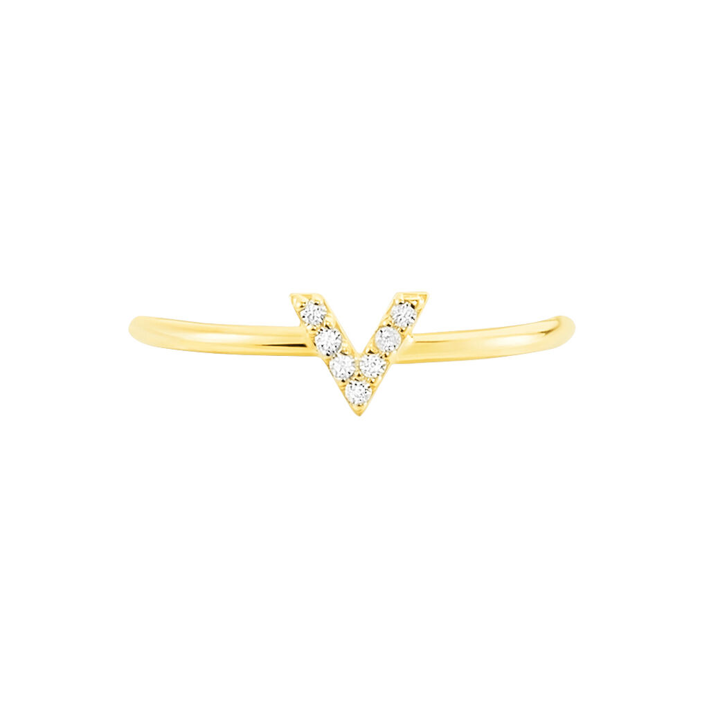Bague De Phalange Celene Or Jaune Oxyde De Zirconium