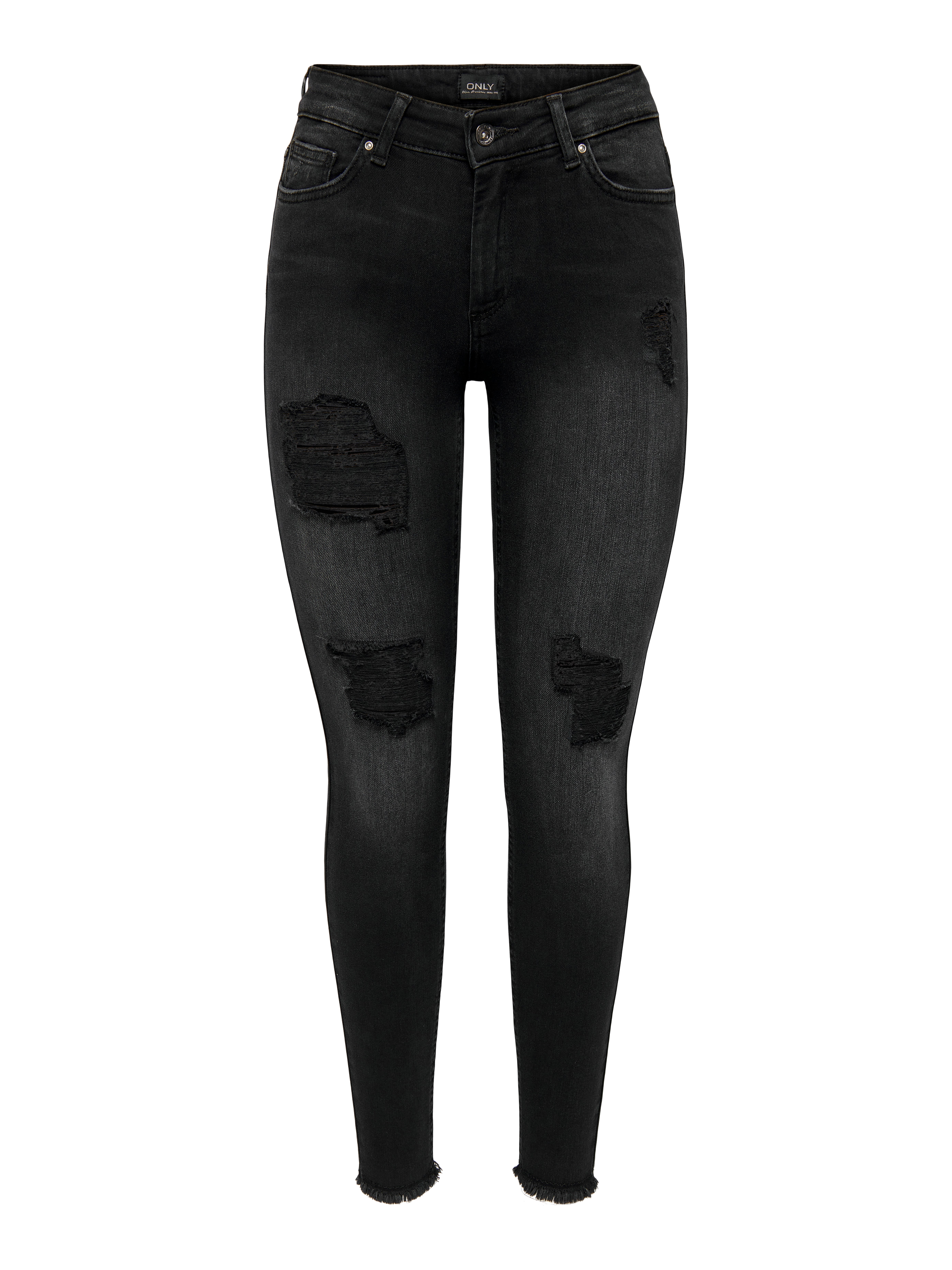 ONLBLUSH Mittlere Taille Skinny Fit Jeans Washed Black