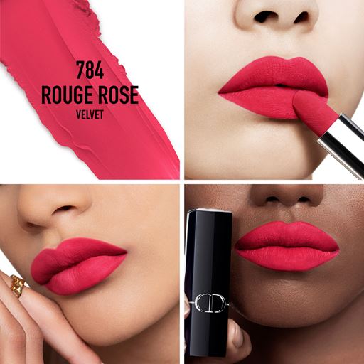 Dior Rouge Dior New Velvet Lipstick, 784 Rouge Rose