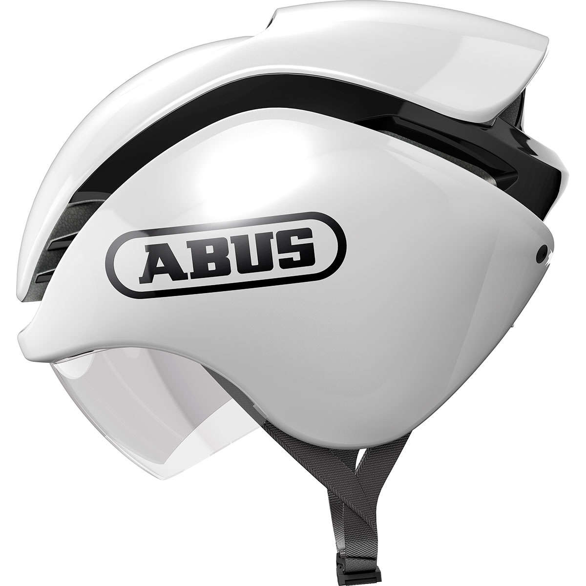 Abus GameChanger TRI Race Fietshelm Shiny Wit