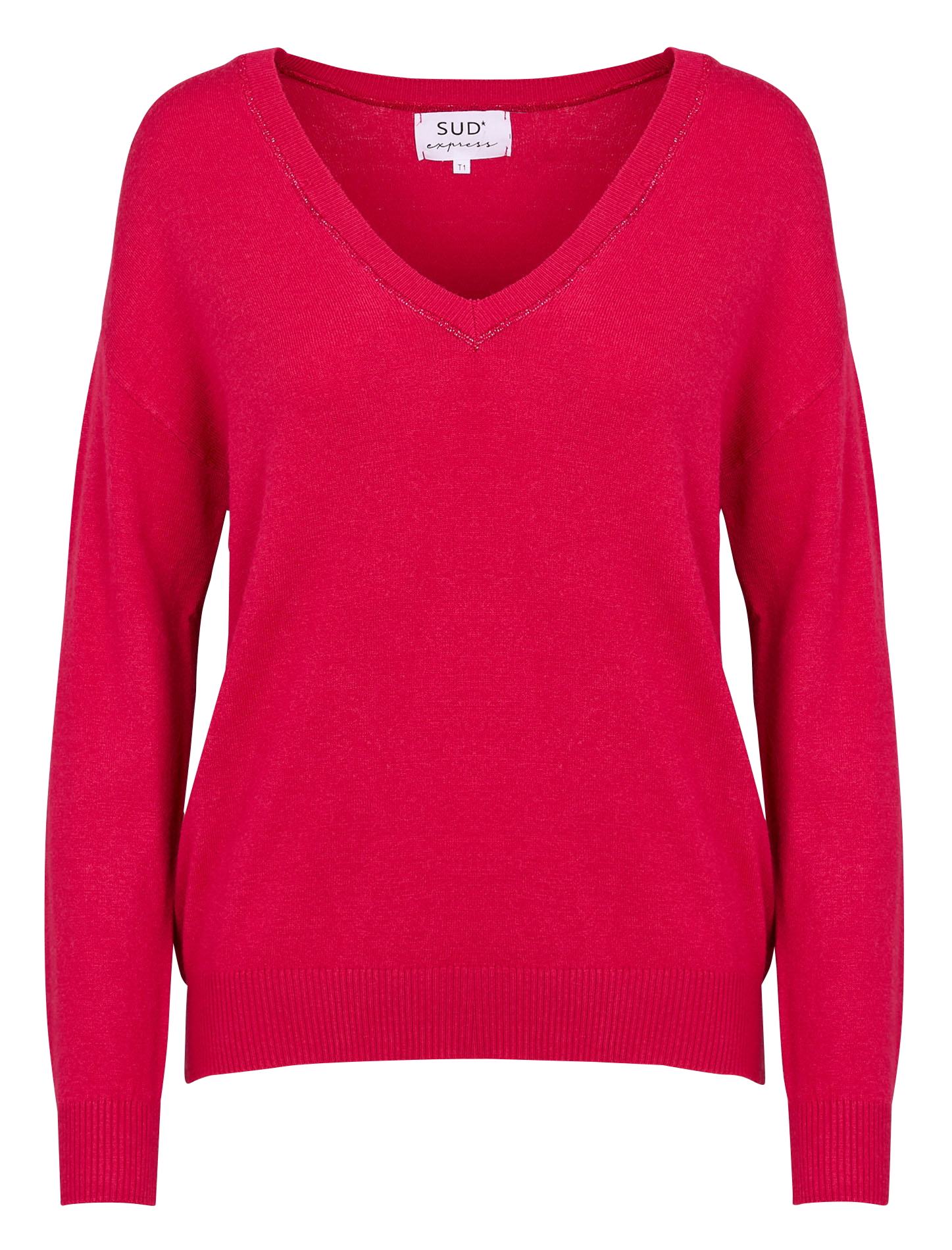 MARSENANO - Pull ample col v | Rouge