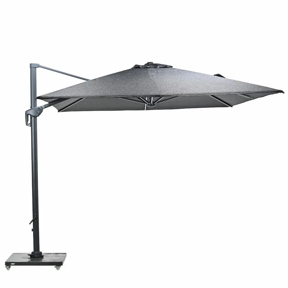 Garden Impressions Hawaii BP telescopic zweefparasol 300x400cm - zwart
