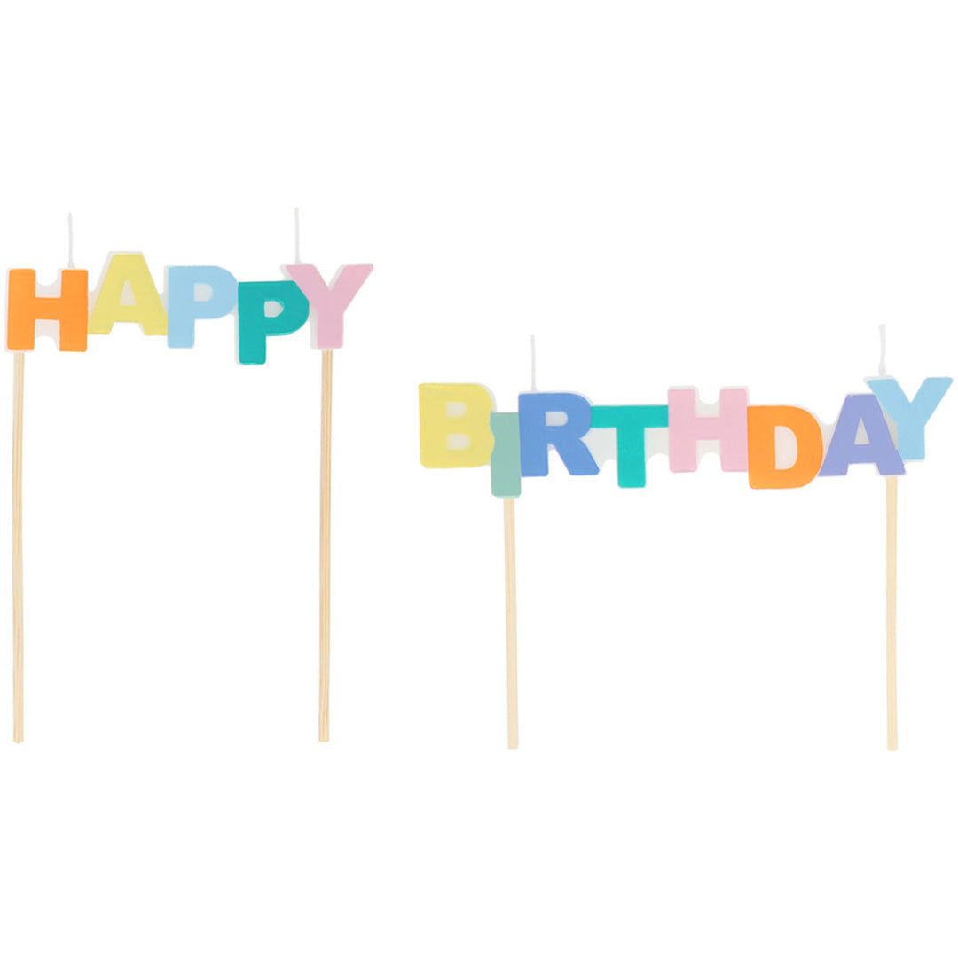 Meri meri feestkaarsjes happy birthday - 2st
