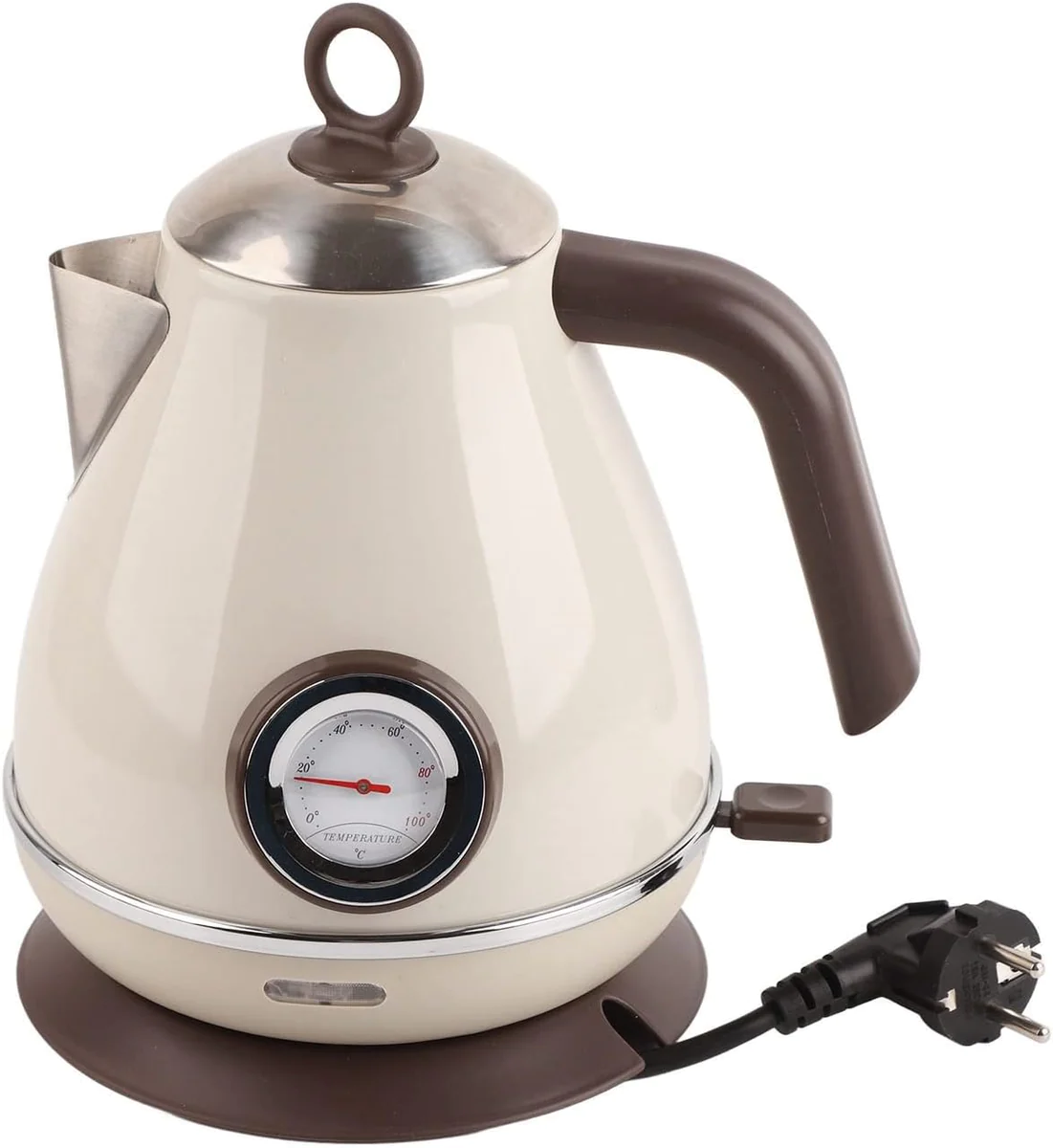 Bouilloire électrique Rétro en Acier Inoxydable de 1,7 L blanc Vendos8