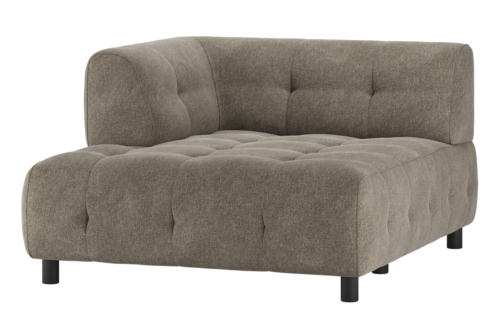 WOOOD 1,5-zits chaise longue met arm links Louis - Platweef Louis 1,5-zits chaise longue met arm links Platweef - Leafe