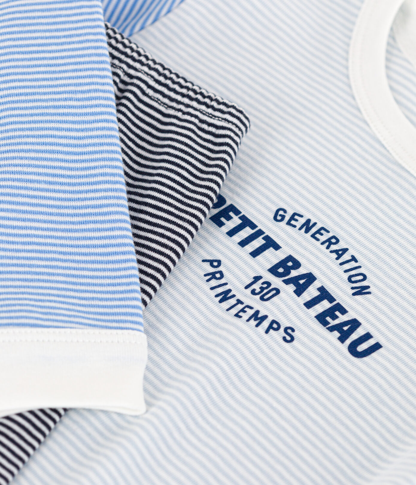 Pyjama milleraies tricolore en coton petite fille/petit garçon