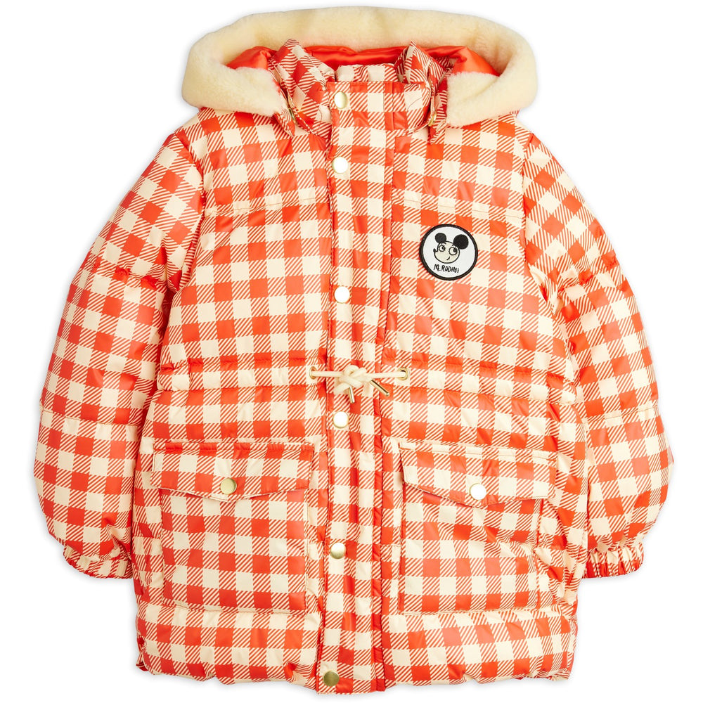 Køb Mini Rodini Red Ritzratz Patch Gingham AOP Heavy Puffer
