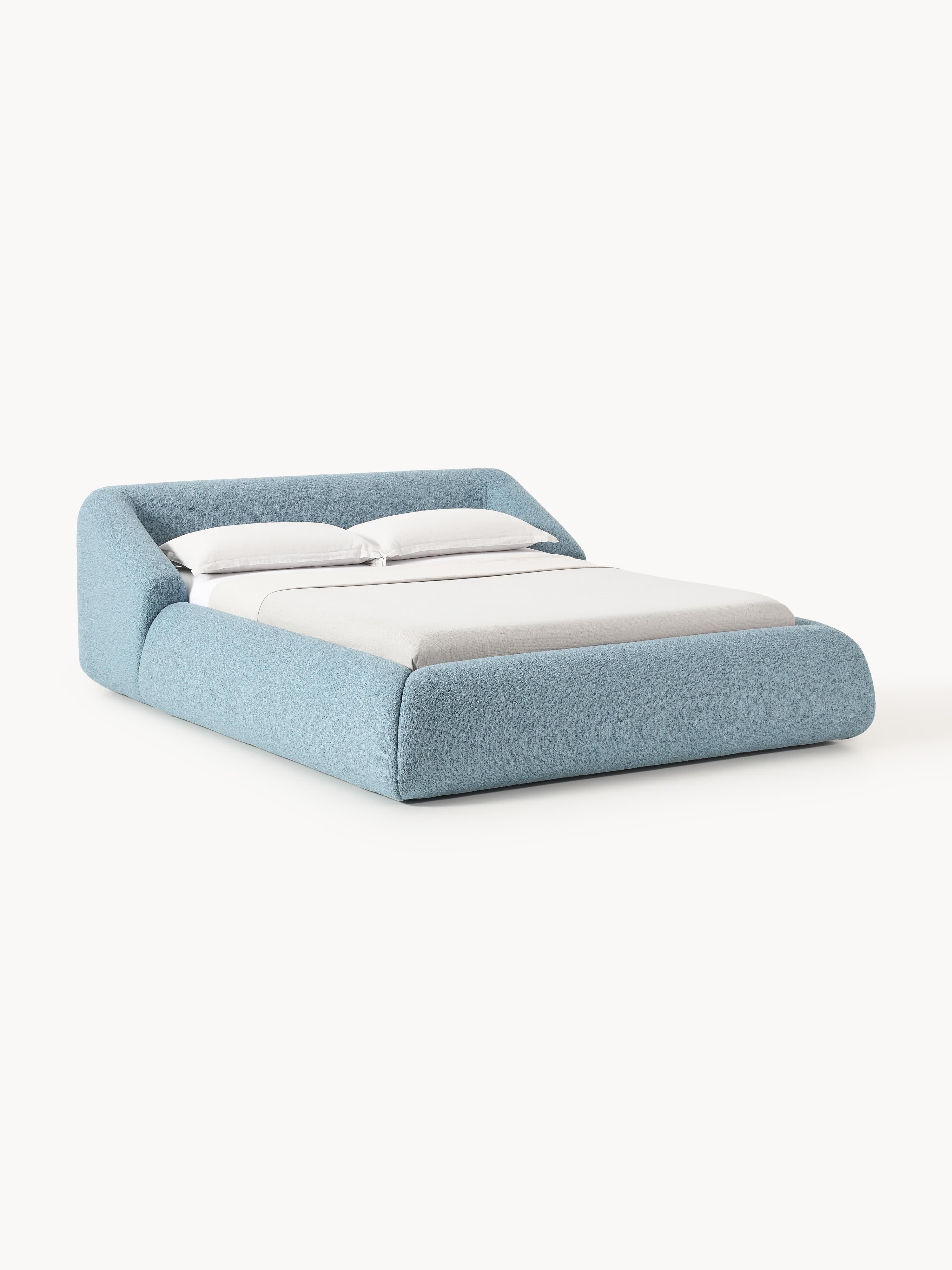 Gestoffeerd bouclé bed Sofia