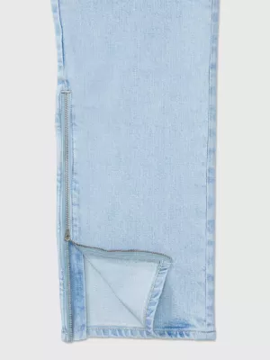 Calça jeans reta e relaxada Ethan adaptável