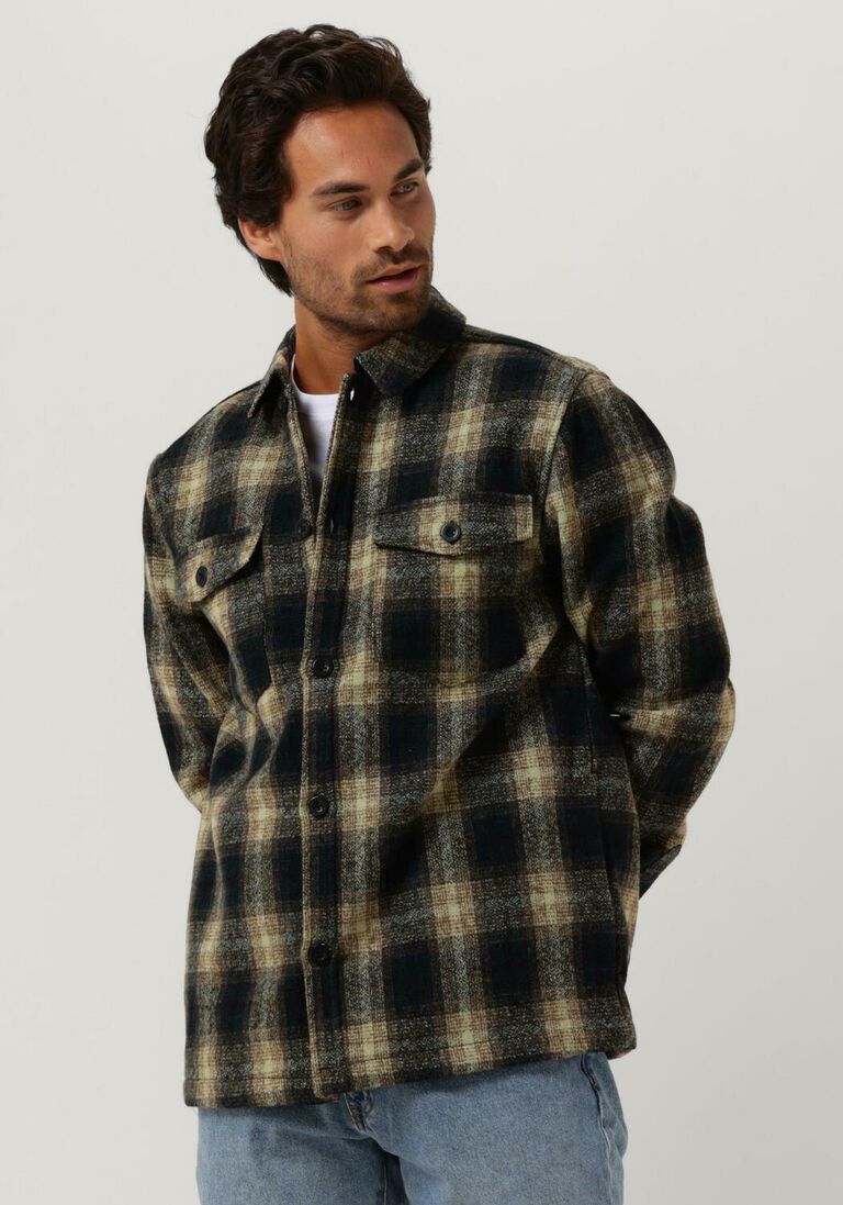 ANERKJENDT donkerblauwe anerkjendt overshirt aklion thick check overshirt