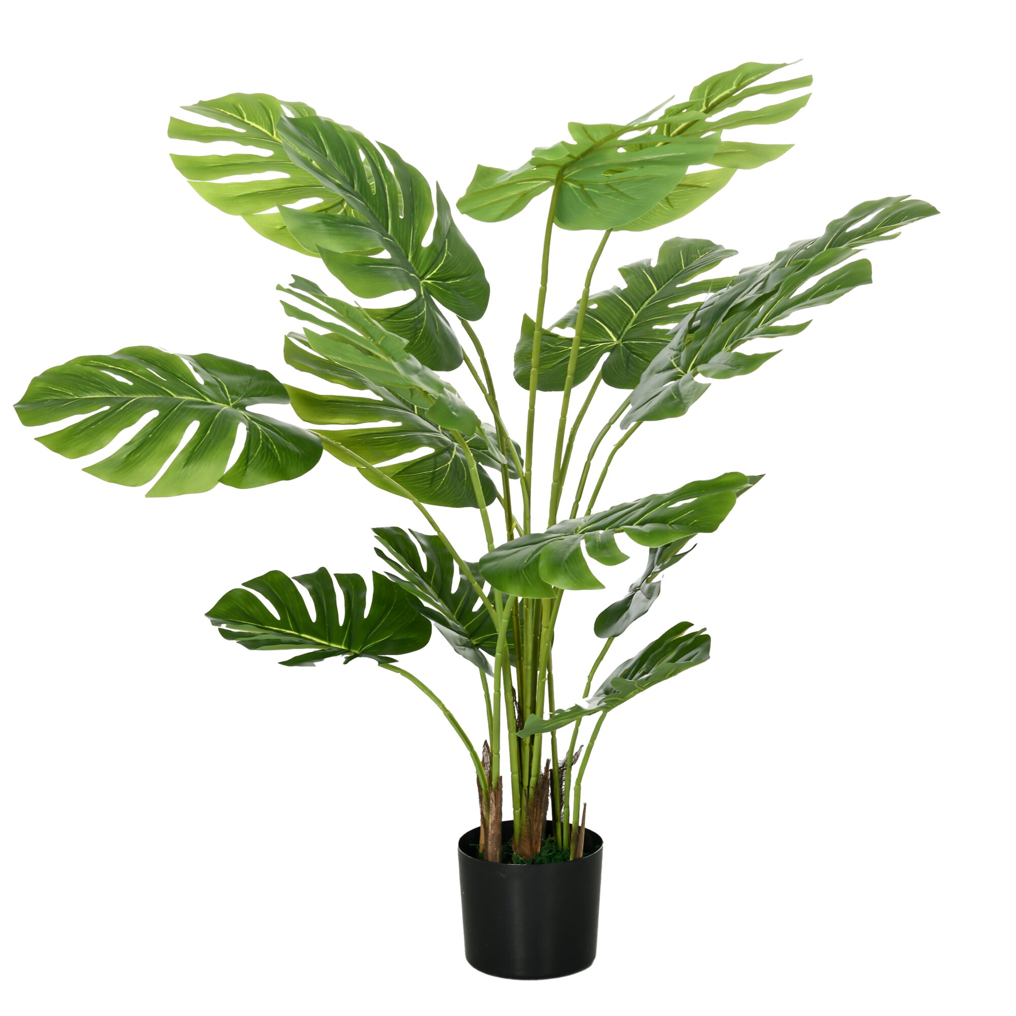 HOMCOM Künstliche Monstera-Pflanze mit Blumentopf grün Ø17,5 x 120H cm