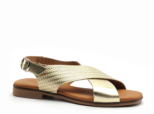 Eva frutos nu pieds plats femme 3010 or