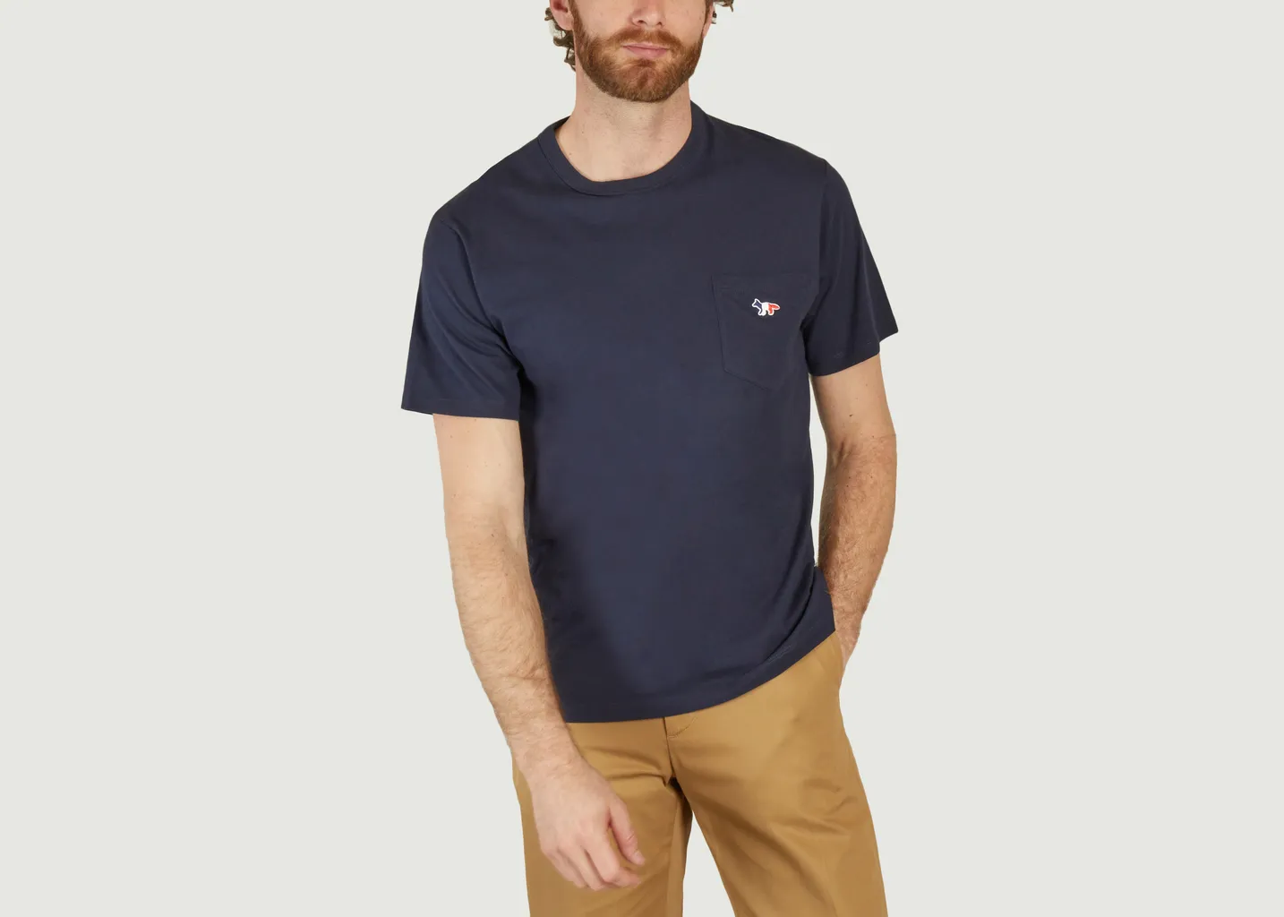 T-shirt Tricolor Fox Patch Maison Kitsuné