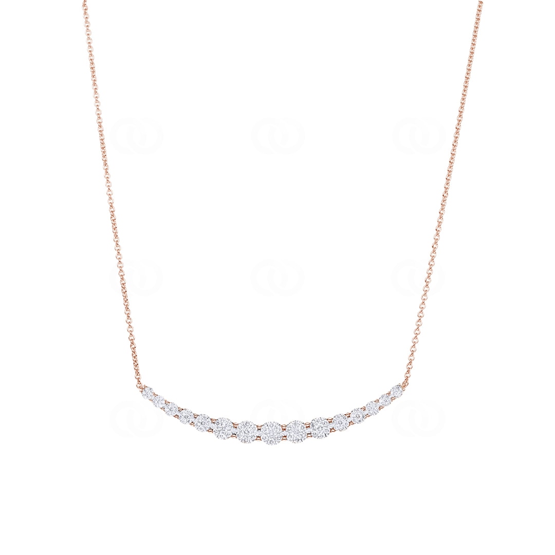 1.00 Karat Diamantencollier 750/18 K Roségold