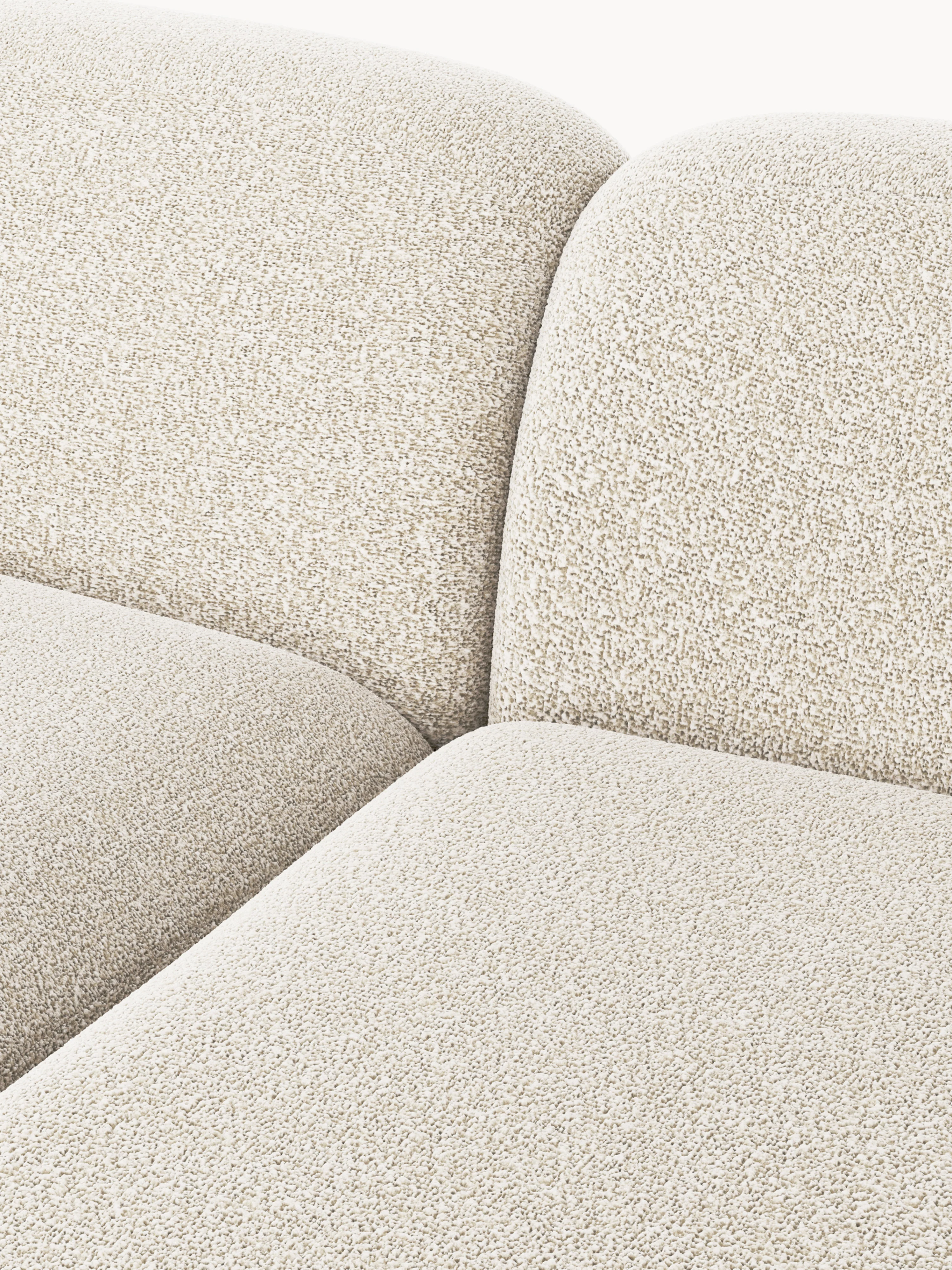 Modulaire bouclé hoekbank Wolke (4-zits) met chaise longue