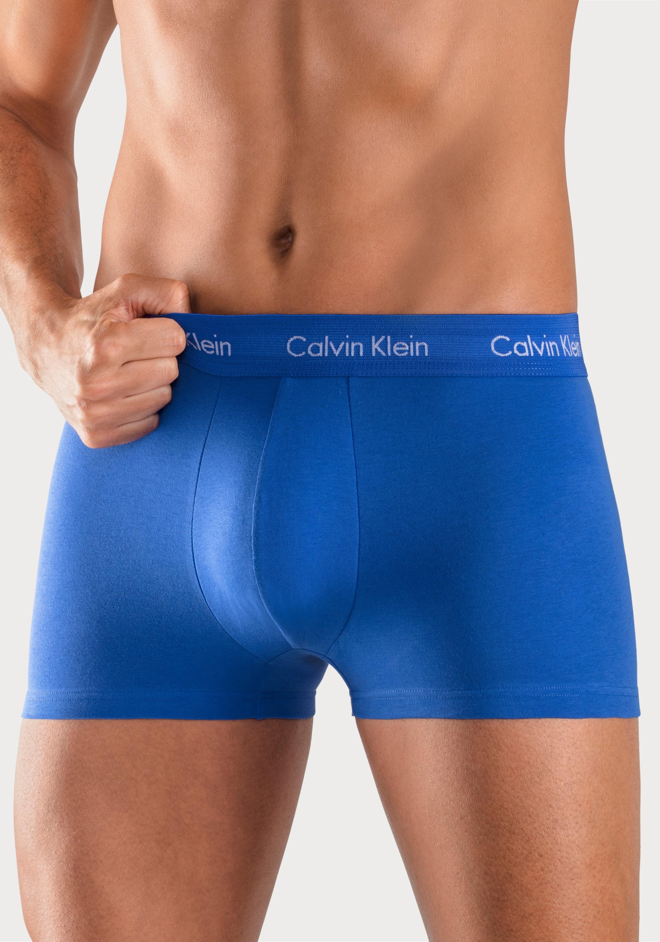 Calvin Klein Underwear Trunk »CK TRUNK 3 PACK«, 3 Stk. in blautönen mit Logo-Elastikbund