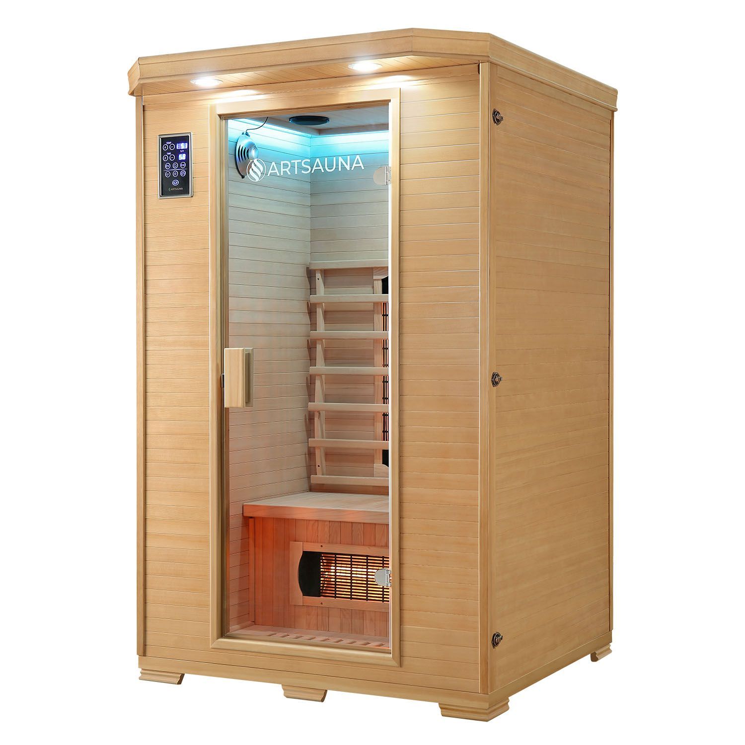 Artsauna Infrarotkabine Wärmekabine Oslo mit Vollspektrumstrahlern & Hemlockholz