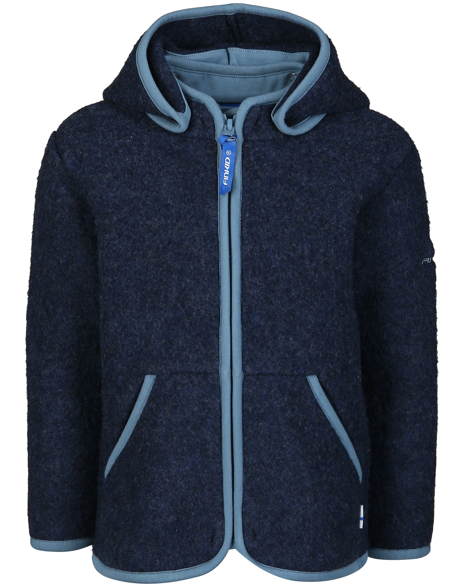 Woll-Fleecejacke LUONTO WOOL in navy/dove