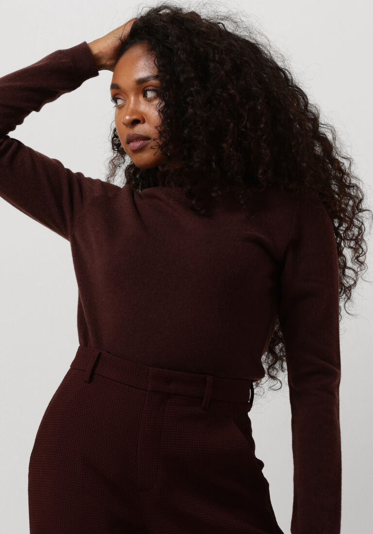 VANILIA bruine vanilia coltrui sheer cashmere rollneck