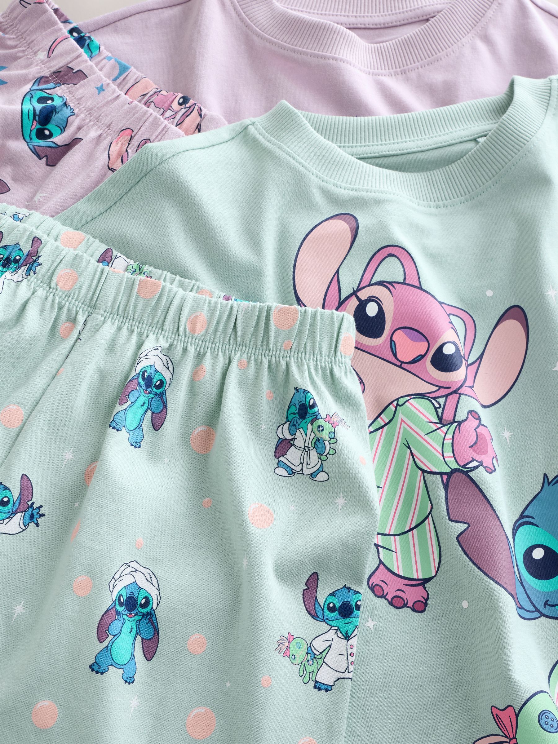 Paars/groen - Lilo & Stitch Joggers Pyjamas 2 Pack (3-16yrs)