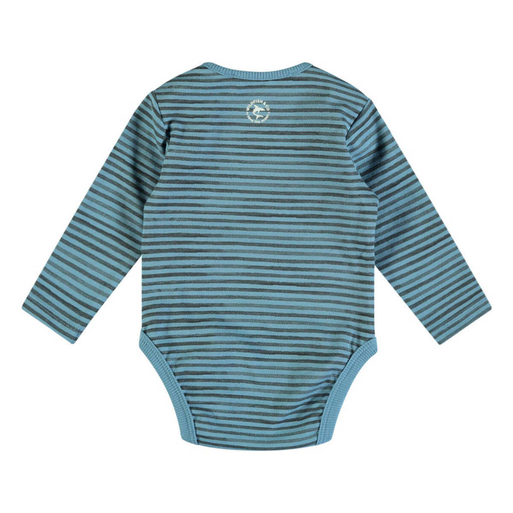 Wildfish romper met printopdruk blauw