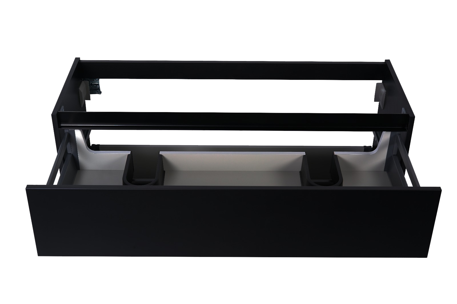 Mueller City onderkast 120cm met 2 uitsparingen mat zwart
