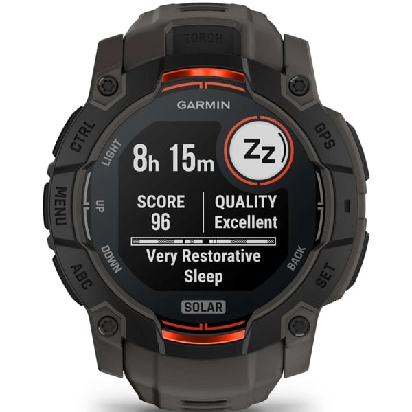Montre cardio GPS GARMIN INSTINCT 3 50 MM BLACK BEZEL W/ CHARCOAL BAND