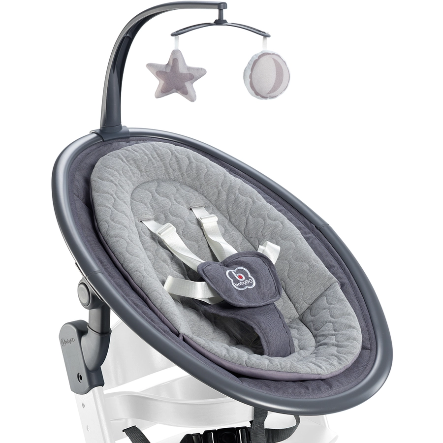 babyGO Hochhstuhl-Set Newborn Family White  Grey