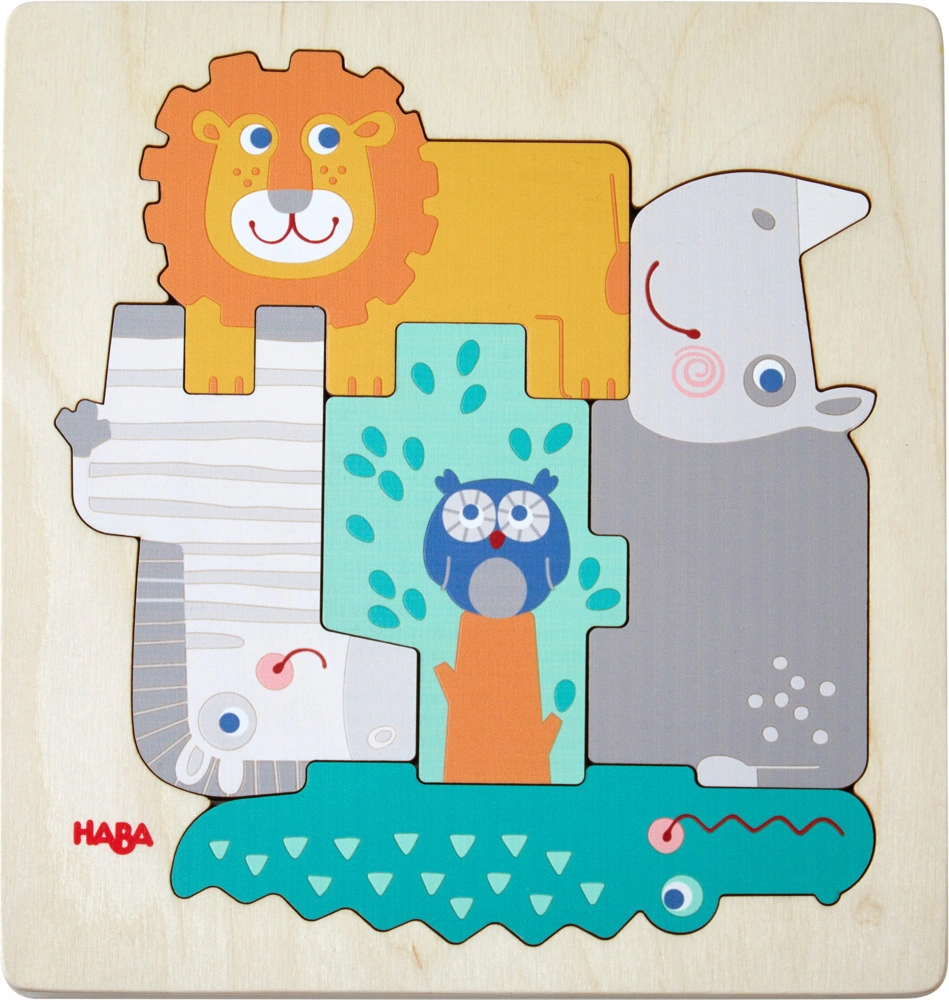 Holz-Puzzle TIERISCH WILD 5-teilig