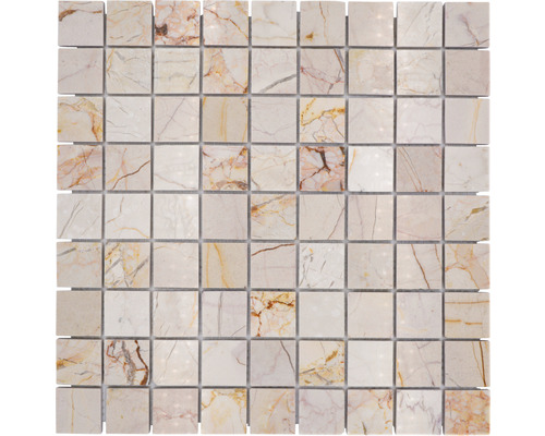 Natuursteenmozaïek MOS 32/2807 beige/goud 30,5x30,5 cm