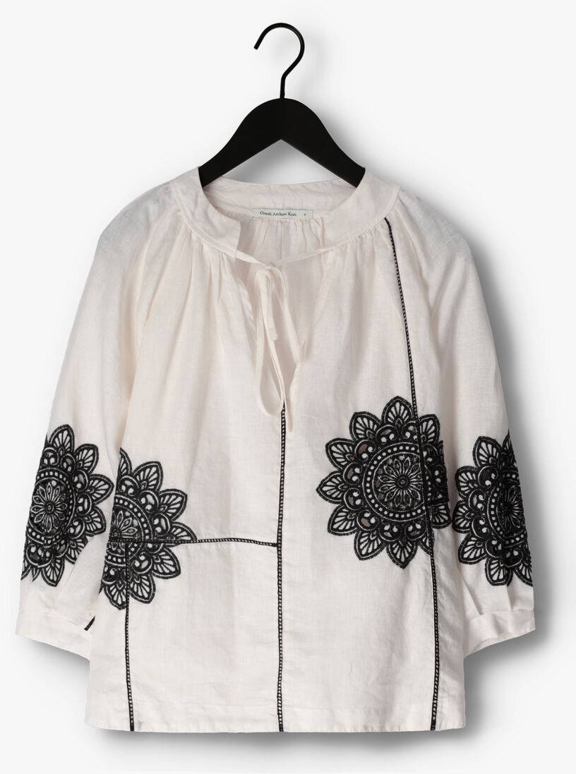 GREEK ARCHAIC KORI ecru greek archaic kori blouse 240118
