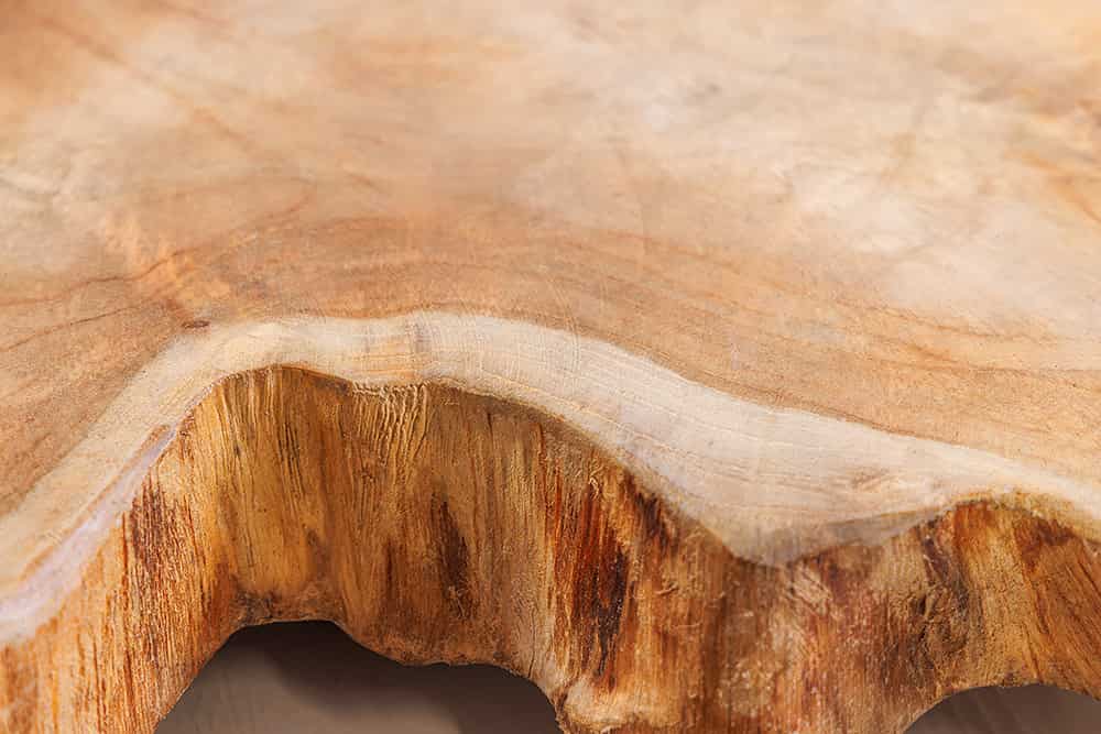 Handgefertigte Hängeleuchte HYPNOTIC 50cm natur Longan Massivholz