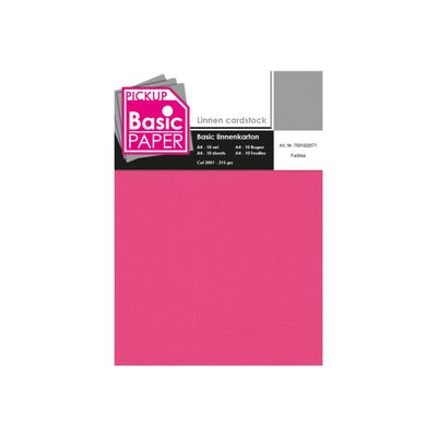 Pickup - Carton de lin - A4 (210 x 297 mm) - 215 g/m² - 10 feuilles - rose fuchsia