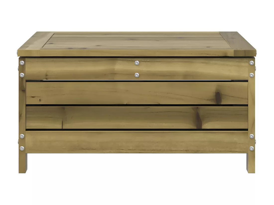 Repose-pied de jardin 62x63,5x32 cm bois de pin imprégné